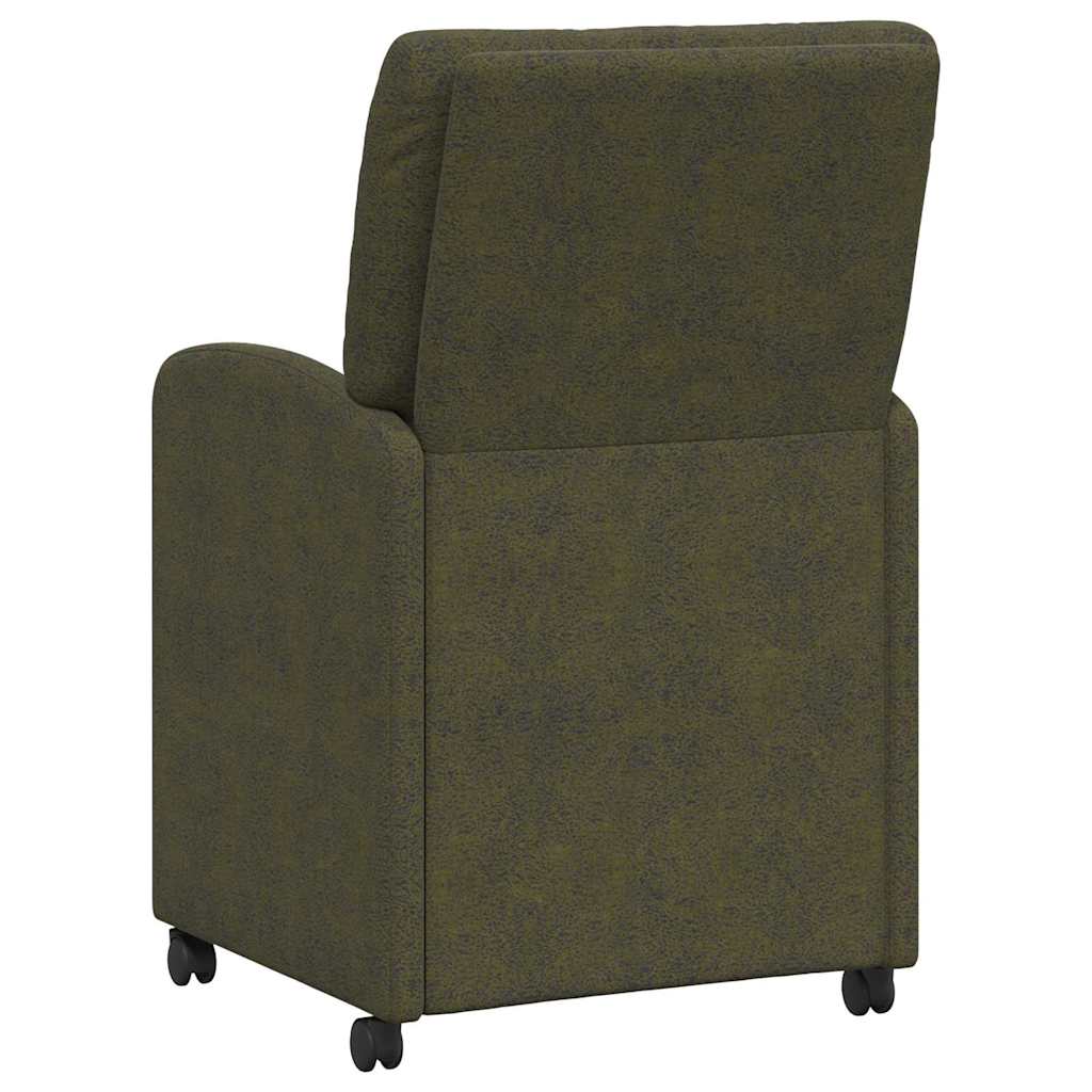 Chaises de Salle à Manger avec Roues 2 pcs Vert armée - XIOS