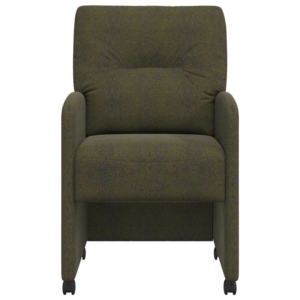 Chaises de Salle à Manger avec Roues 2 pcs Vert armée - XIOS