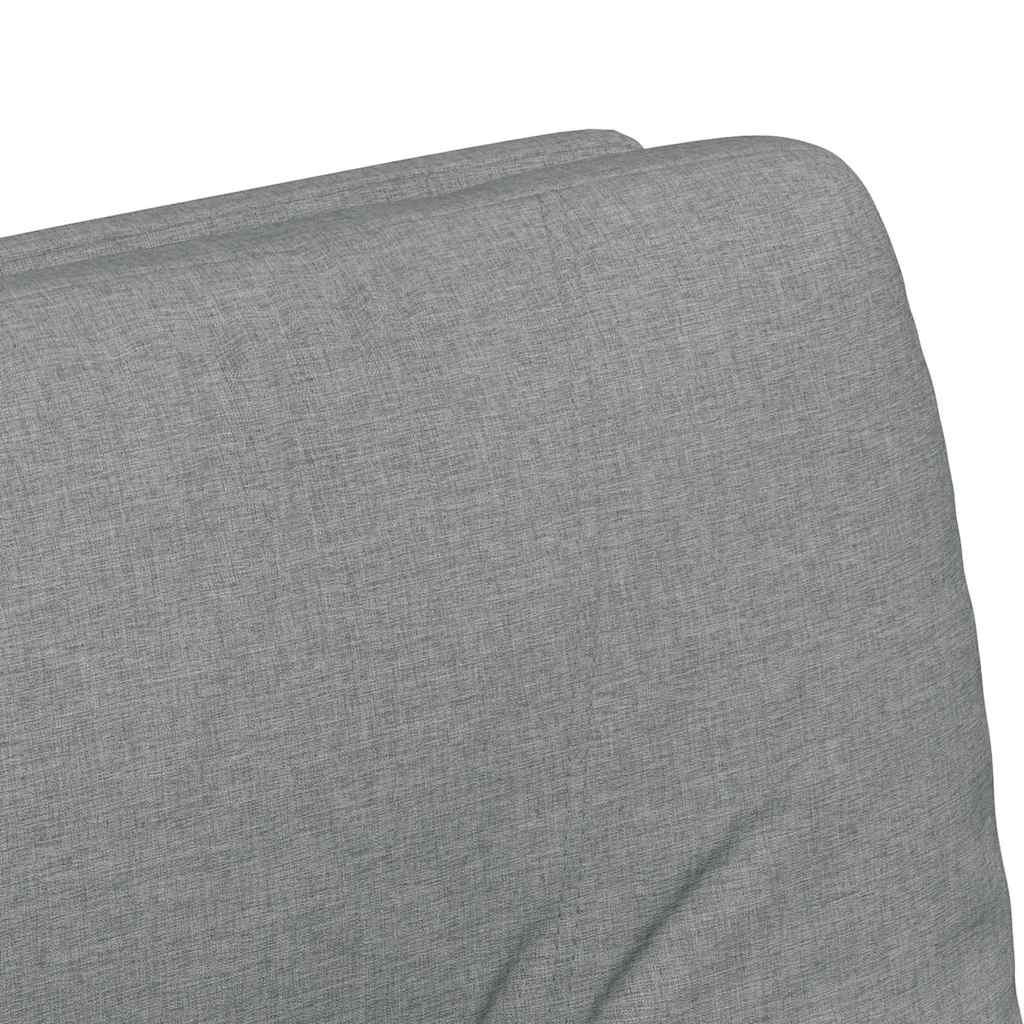 Chaises de Salle à Manger avec Roues 2 pcs Gris clair tissu - XIOS