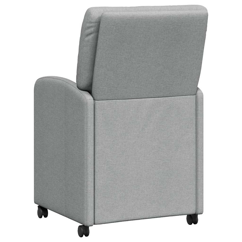 Chaises de Salle à Manger avec Roues 2 pcs Gris clair tissu - XIOS