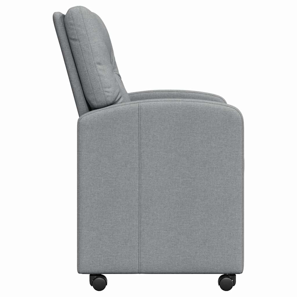 Chaises de Salle à Manger avec Roues 2 pcs Gris clair tissu - XIOS
