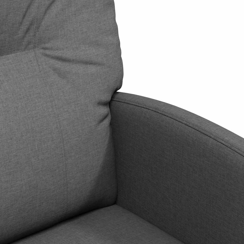 Chaises de Salle à Manger avec Roues 2 pcs Gris foncé tissu - XIOS