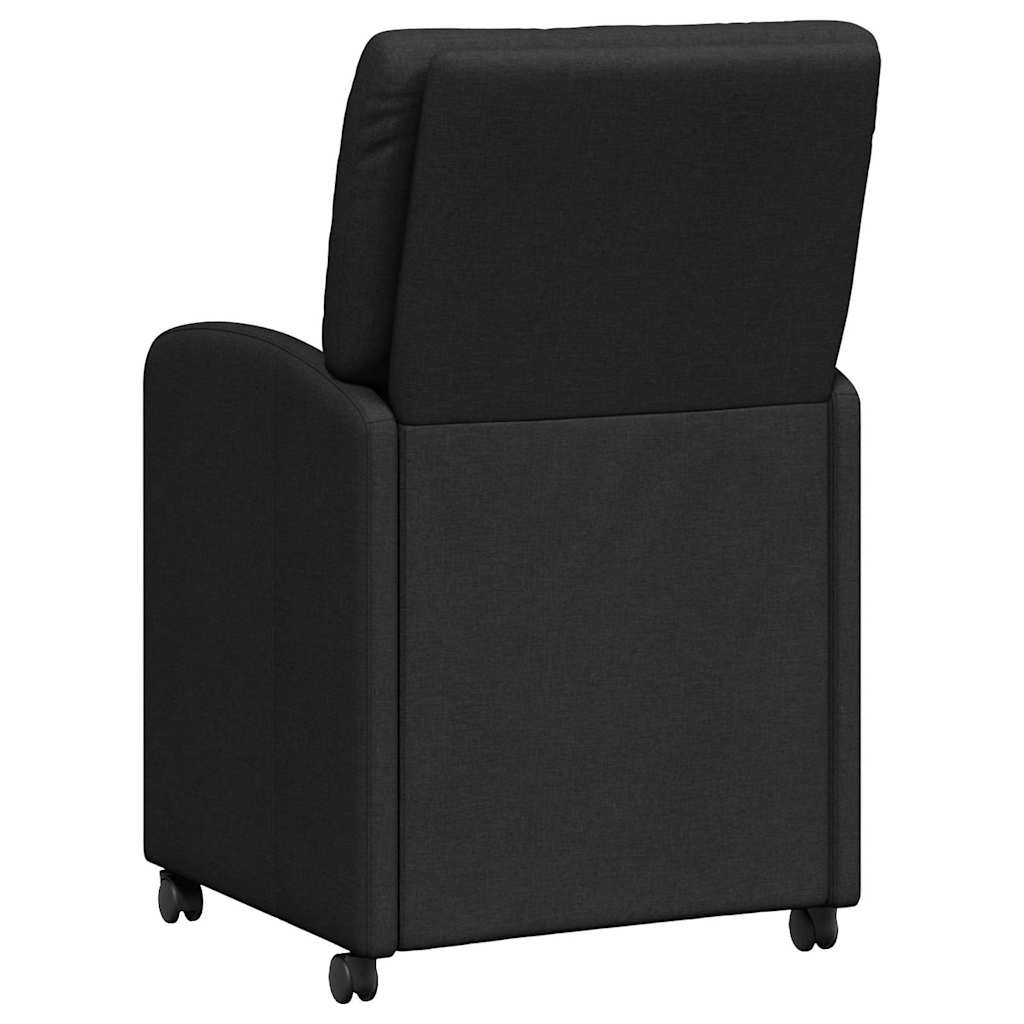 Chaises de Salle à Manger avec Roues 2 pcs Noir 57 x 67 x 95 cm - XIOS
