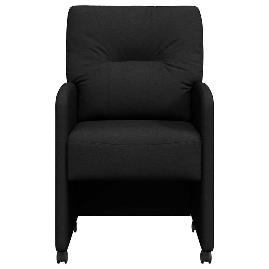 Chaises de Salle à Manger avec Roues 2 pcs Noir 57 x 67 x 95 cm - XIOS