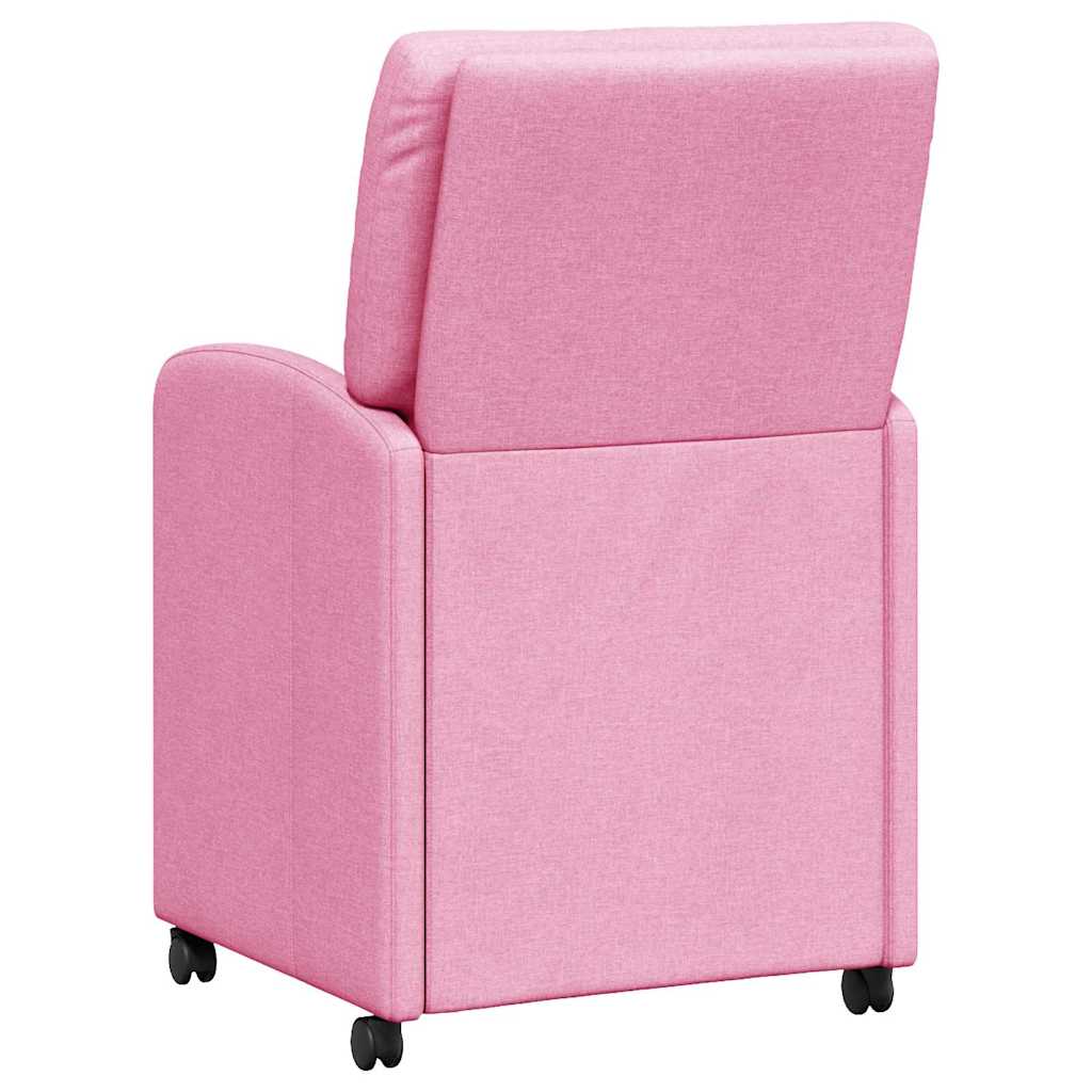 Chaises de Salle à Manger avec Roues 2 pcs Rose 57 x 67 x 95 cm - XIOS