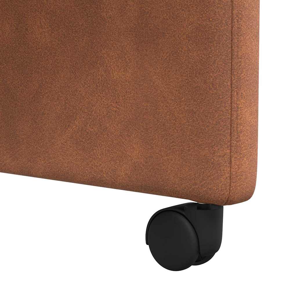 Chaises de Salle à Manger avec Roues 2 pcs Marron Faux cuir - XIOS