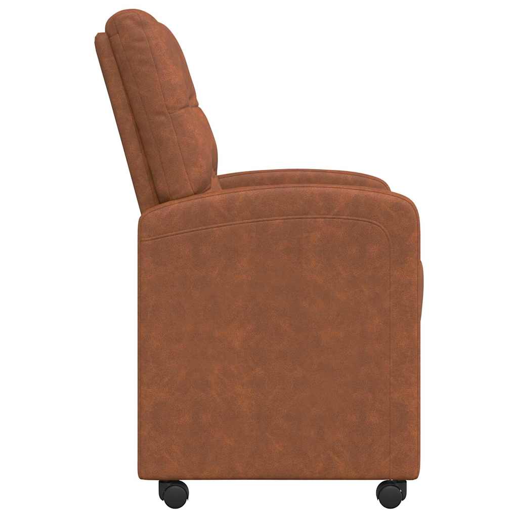 Chaises de Salle à Manger avec Roues 2 pcs Marron Faux cuir - XIOS