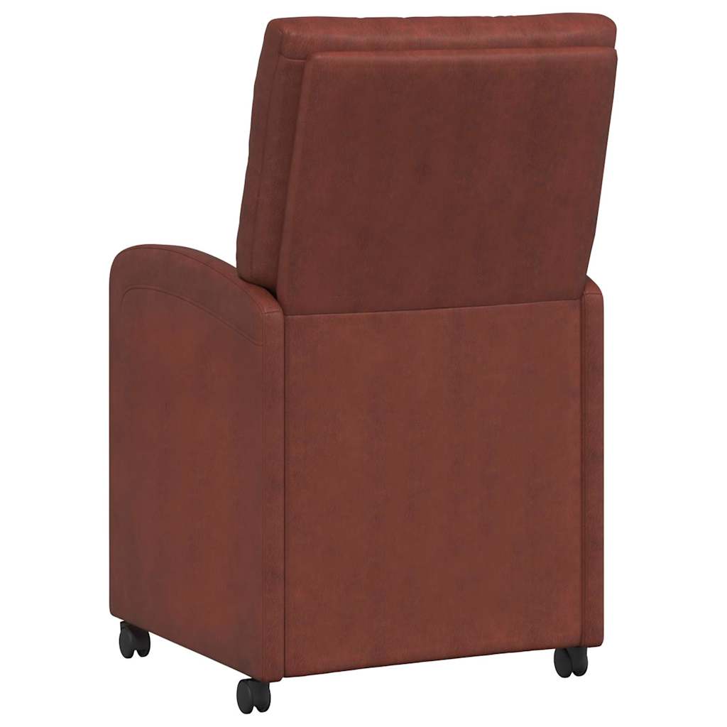 Chaises de Salle à Manger avec Roues 2 pcs Marron brillant - XIOS