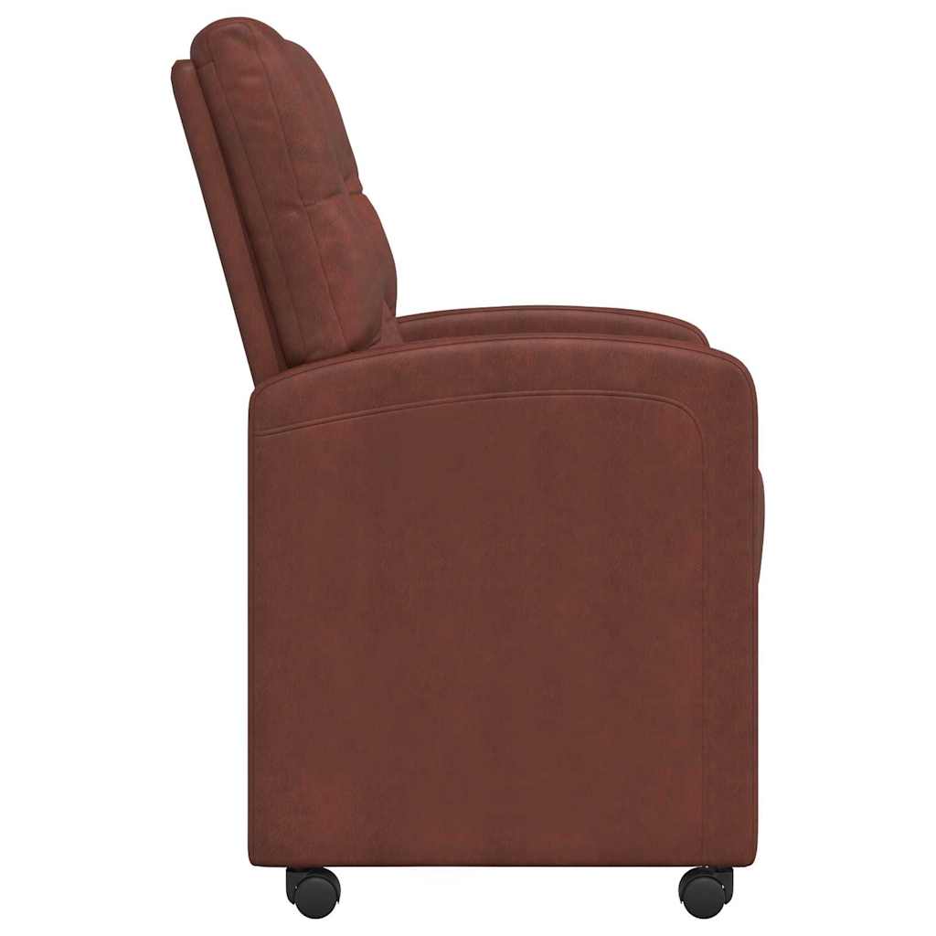 Chaises de Salle à Manger avec Roues 2 pcs Marron brillant - XIOS