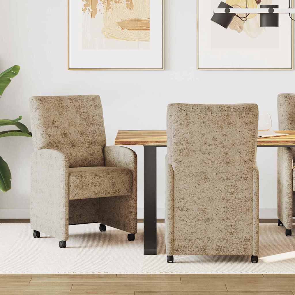 Chaises de Salle à Manger avec Roues 2 pcs Gris clair - XIOS