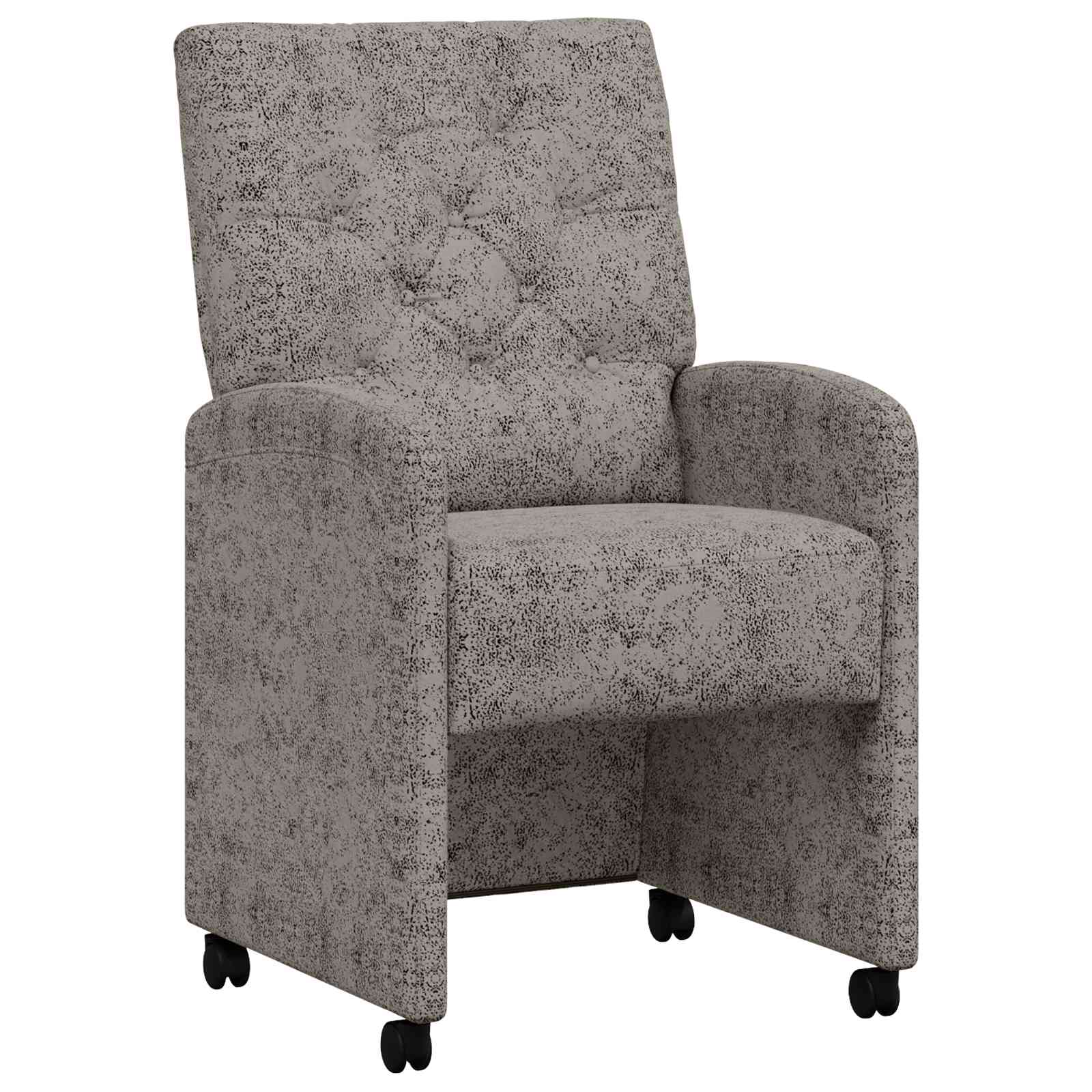 Chaises de Salle à Manger avec Roues 2 pc Simili daim