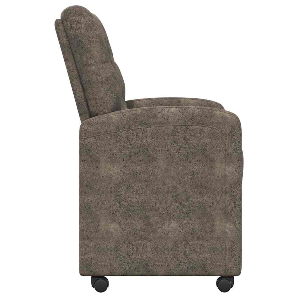 Chaises de Salle à Manger avec Roues 2 pcs Gris foncé - XIOS