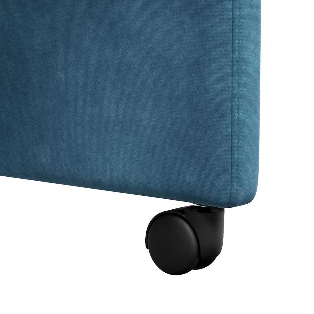 Chaises de Salle à Manger avec Roues 2 pcs Bleu 58 x 67 x 97 cm - XIOS