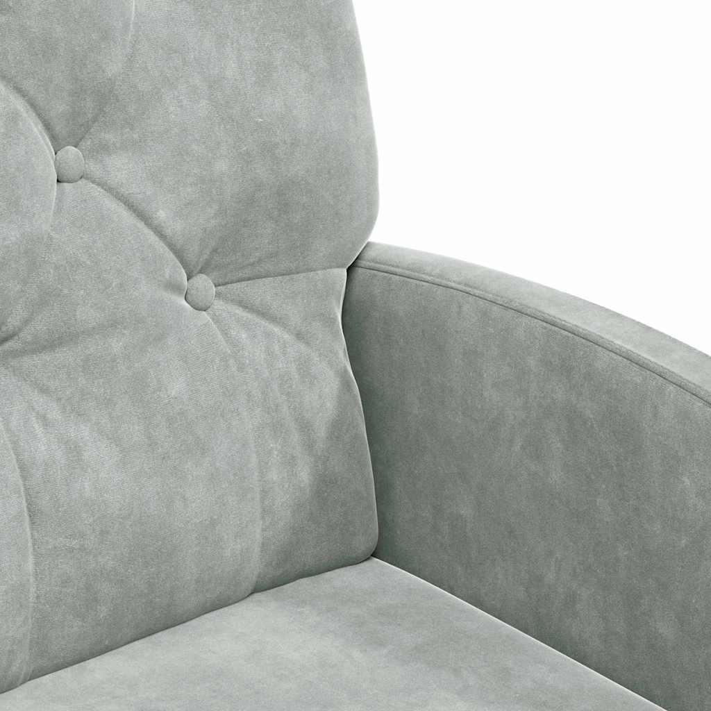 Chaises de Salle à Manger avec Roues 2 pcs Gris clair Velours - XIOS