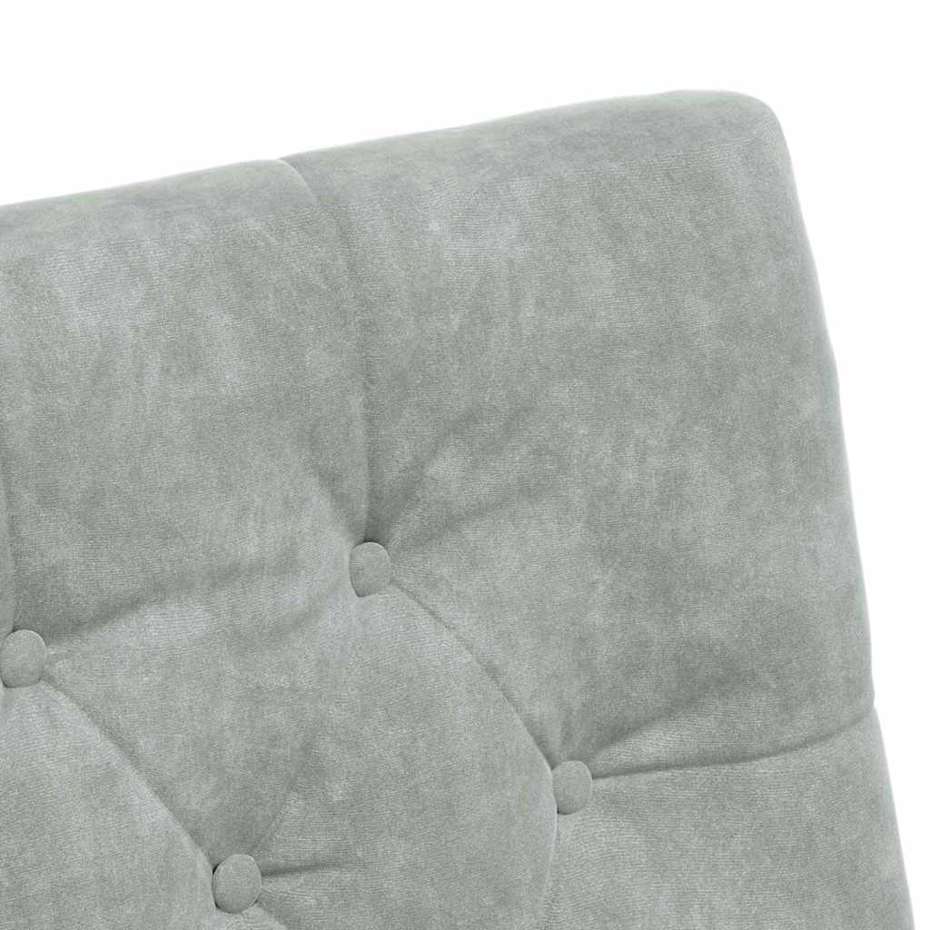 Chaises de Salle à Manger avec Roues 2 pcs Gris clair Velours - XIOS