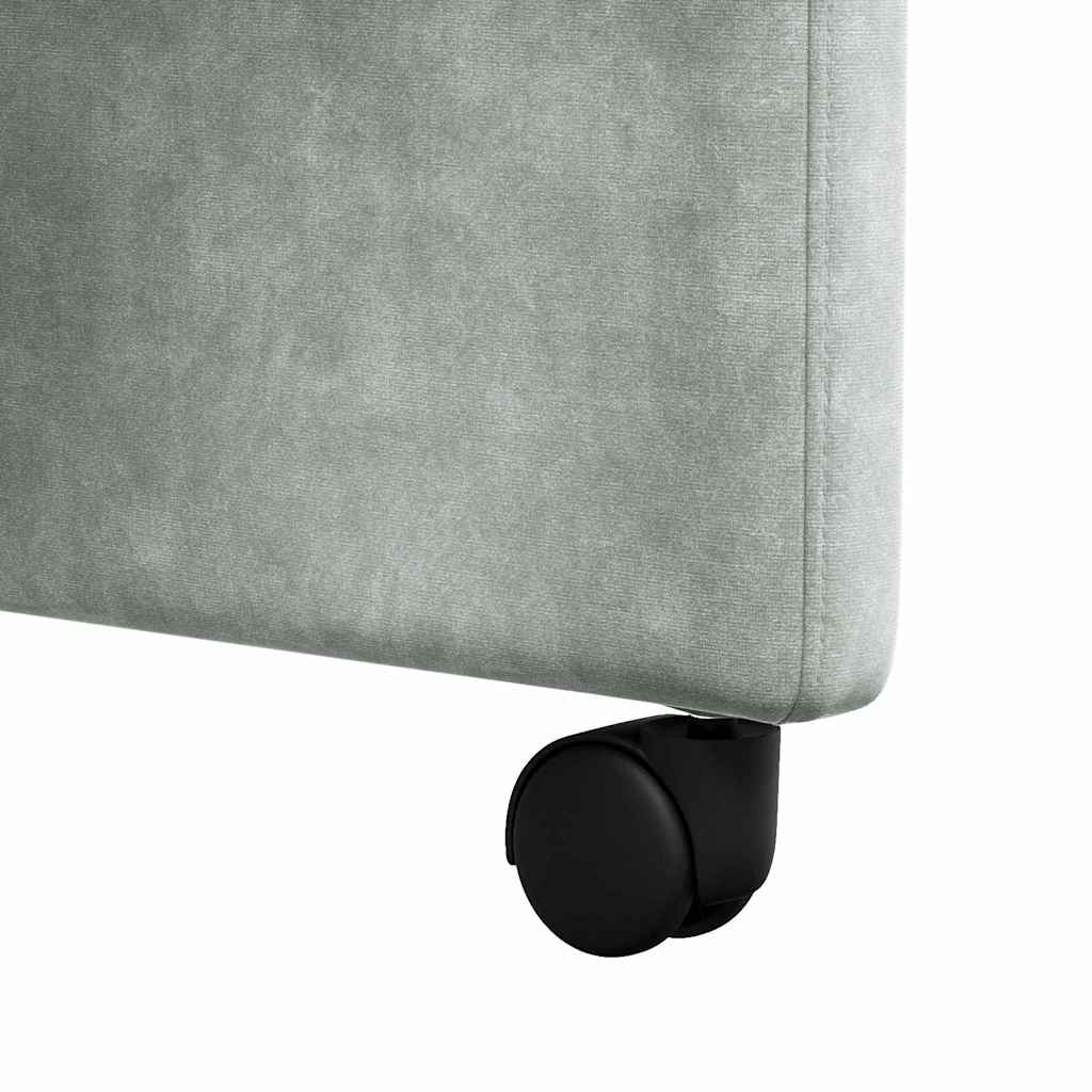 Chaises de Salle à Manger avec Roues 2 pcs Gris clair Velours - XIOS