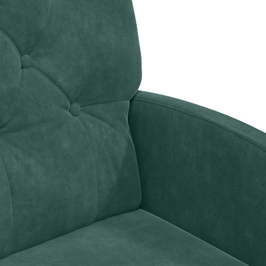 Chaises de Salle à Manger avec Roues 2 pcs Vert foncé Velours - XIOS