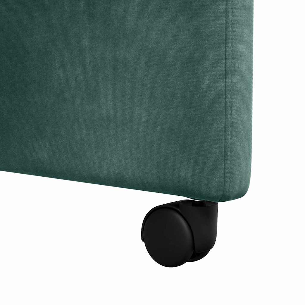 Chaises de Salle à Manger avec Roues 2 pcs Vert foncé Velours - XIOS