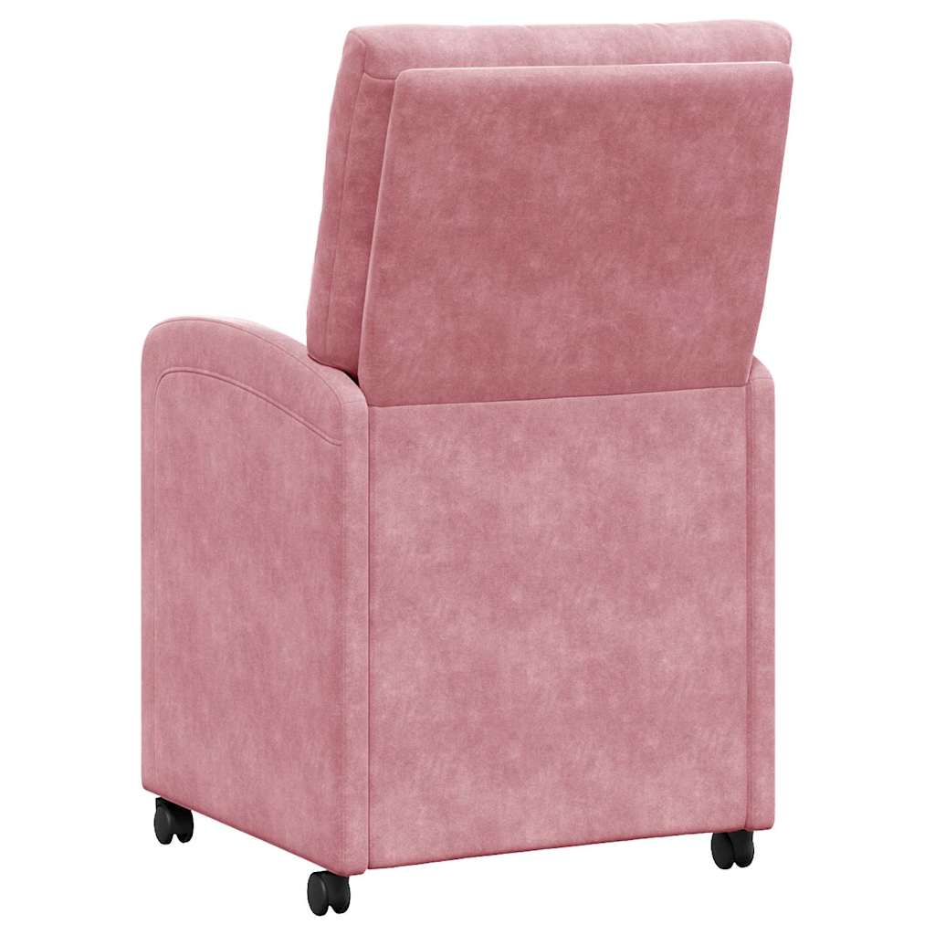 Chaises de Salle à Manger avec Roues 2 pcs Rose 58 x 67 x 97 cm - XIOS