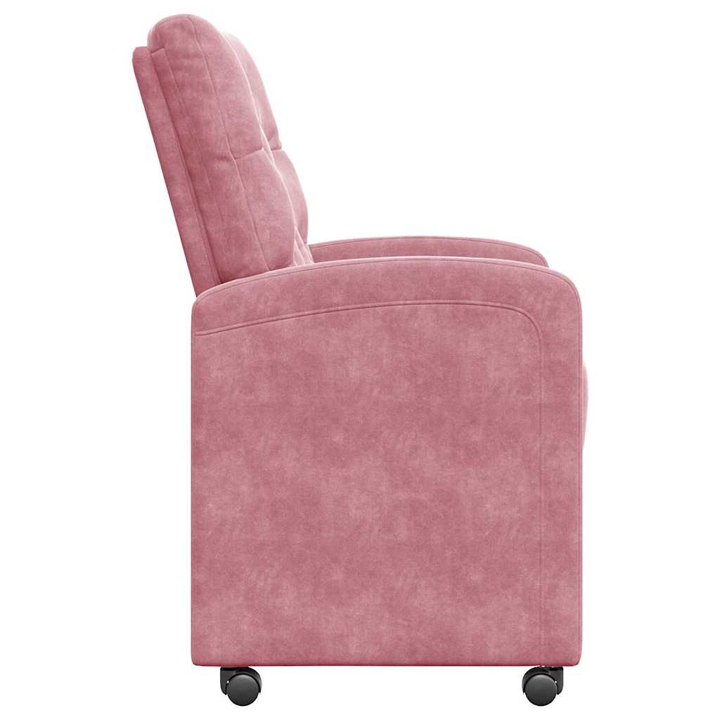 Chaises de Salle à Manger avec Roues 2 pcs Rose 58 x 67 x 97 cm - XIOS