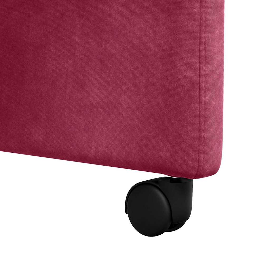 Chaises de Salle à Manger avec Roues 2 pcs Bordeaux Velours - XIOS