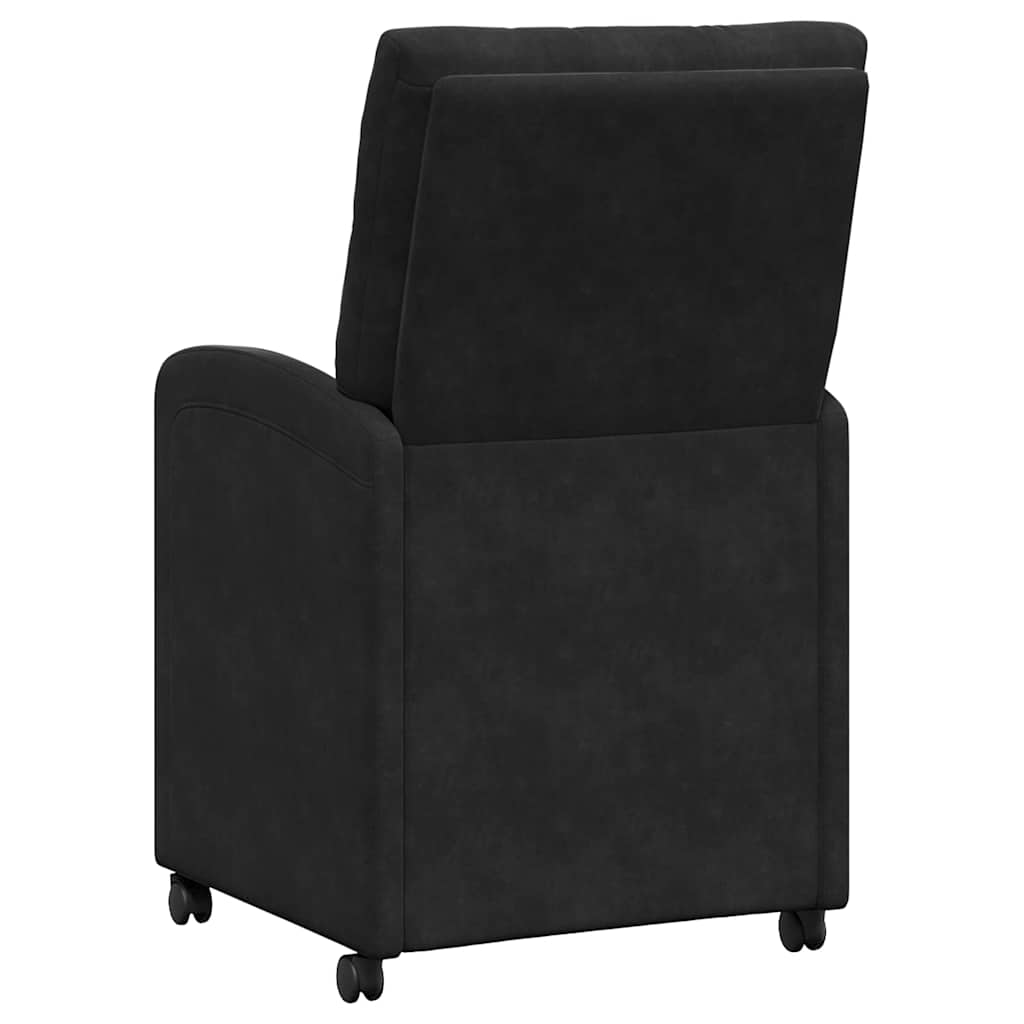 Chaises de Salle à Manger avec Roues 2 pcs Noir 58 x 67 x 97 cm - XIOS
