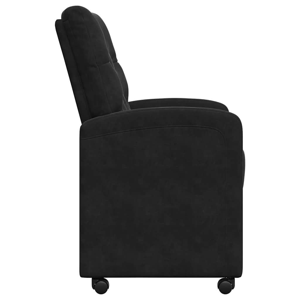 Chaises de Salle à Manger avec Roues 2 pcs Noir 58 x 67 x 97 cm - XIOS