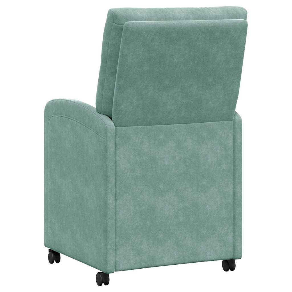 Chaises de Salle à Manger avec Roues 2 pcs Vert marin Velours - XIOS