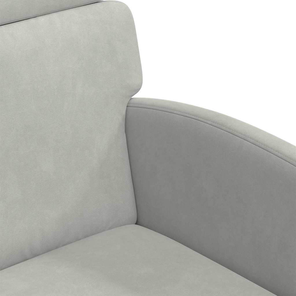 Chaises de Salle à Manger avec Roues 2 pcs Gris clair Velours - XIOS