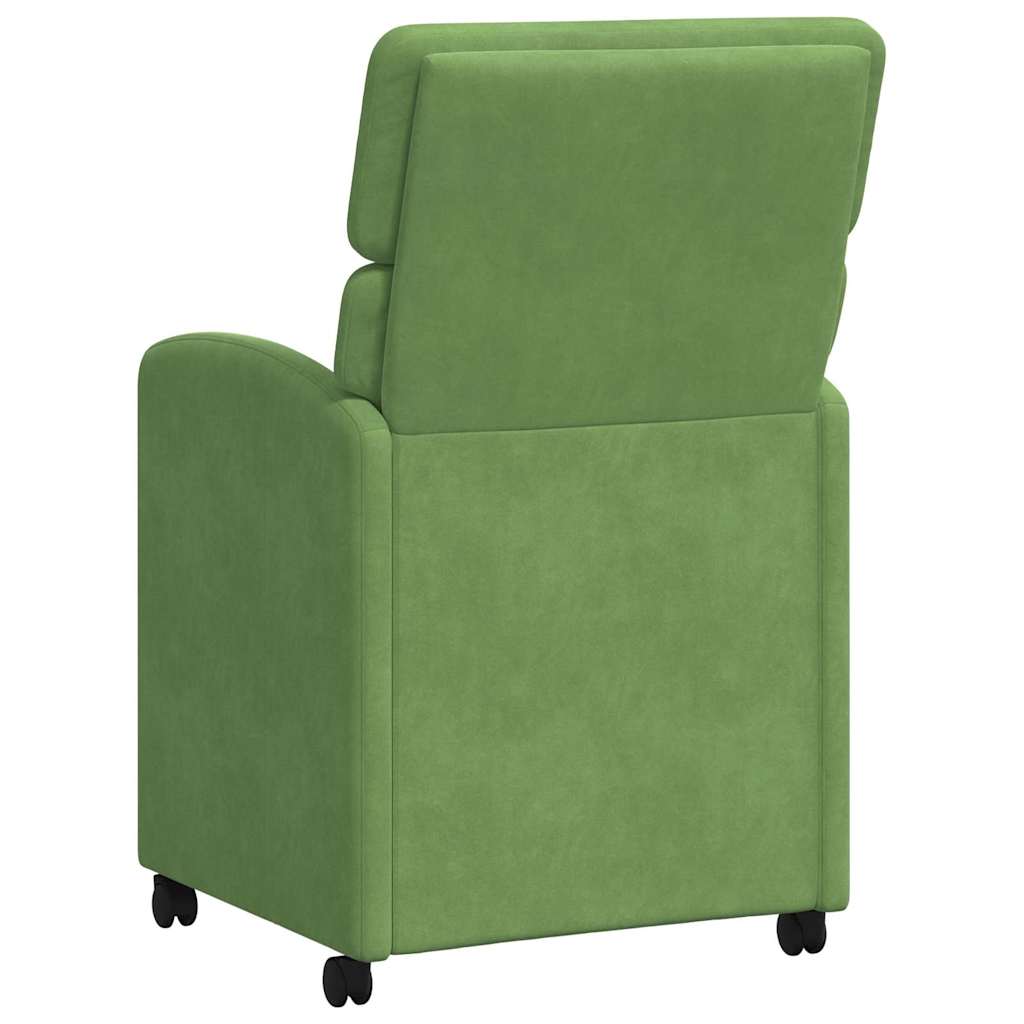 Chaises de Salle à Manger avec Roues 2 pcs Vert clair Velours - XIOS
