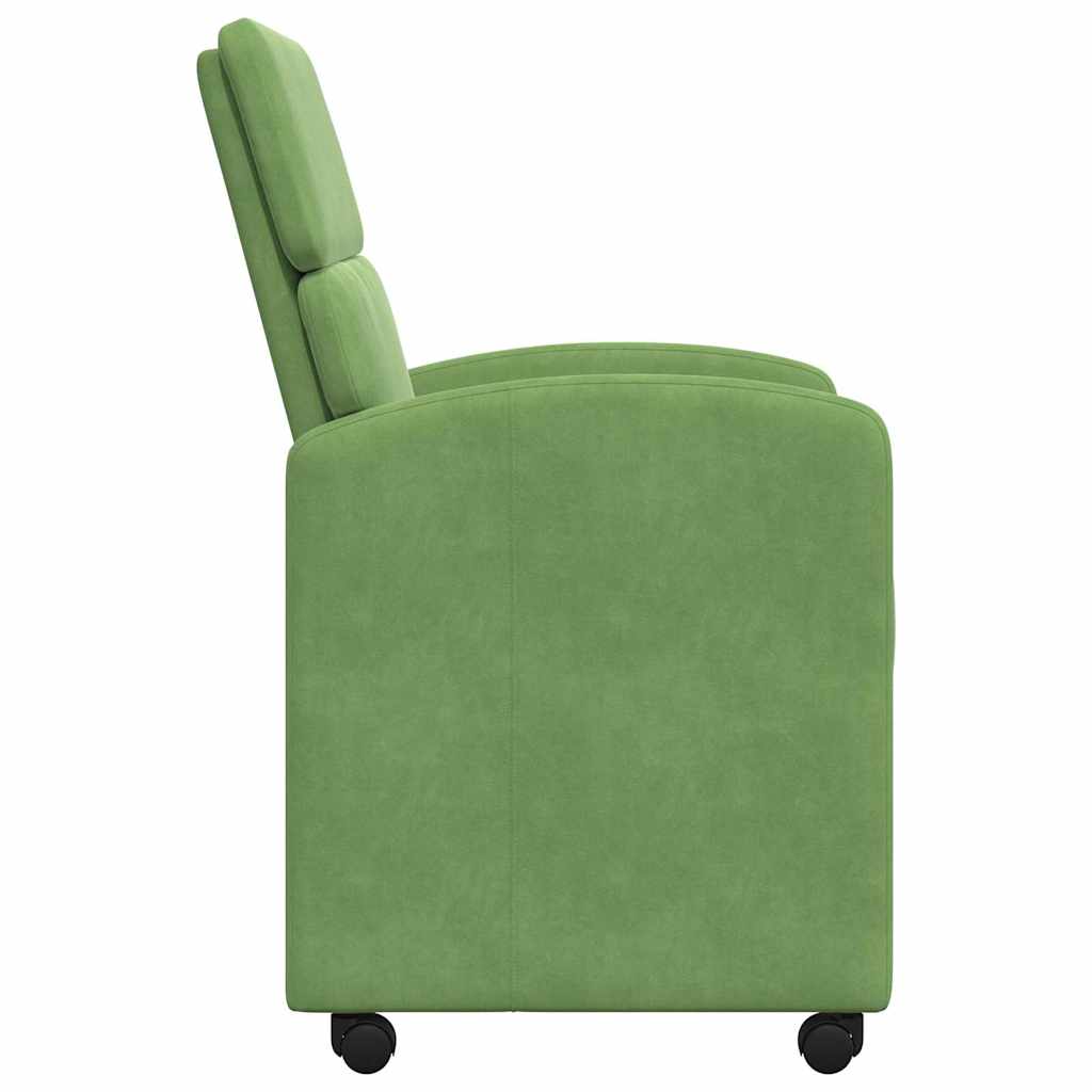 Chaises de Salle à Manger avec Roues 2 pcs Vert clair Velours - XIOS