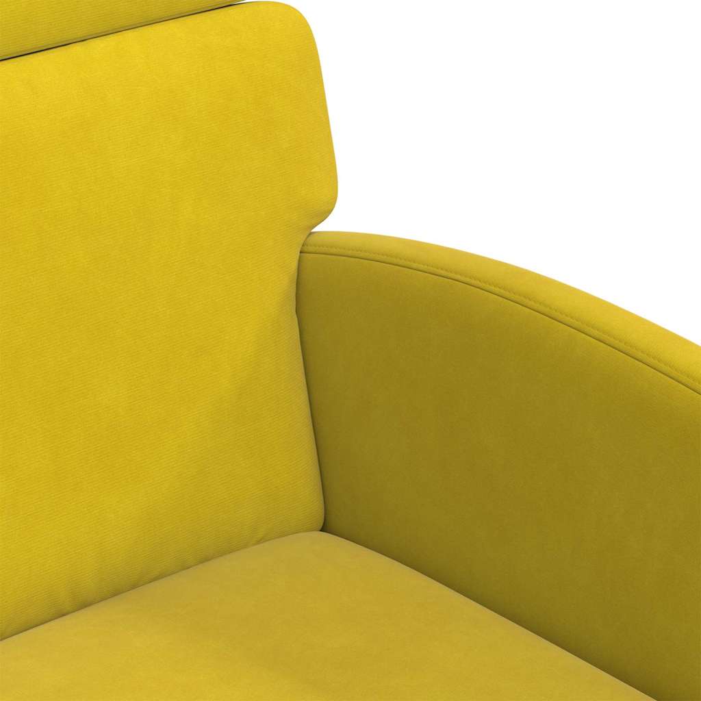 Chaises de Salle à Manger avec Roues 2 pcs Jaune Velours - XIOS