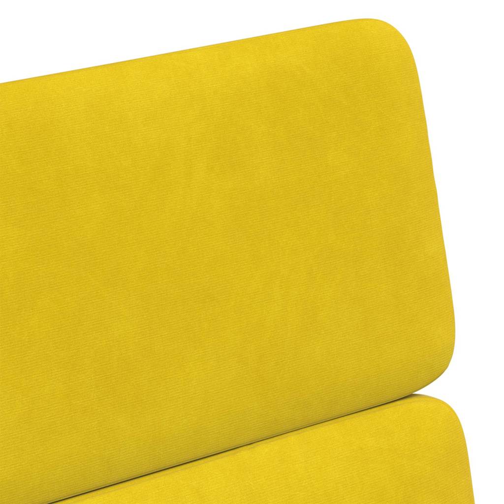Chaises de Salle à Manger avec Roues 2 pcs Jaune Velours - XIOS