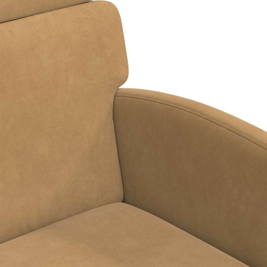 Chaises de Salle à Manger avec Roues 2 pcs Marron Velours - XIOS