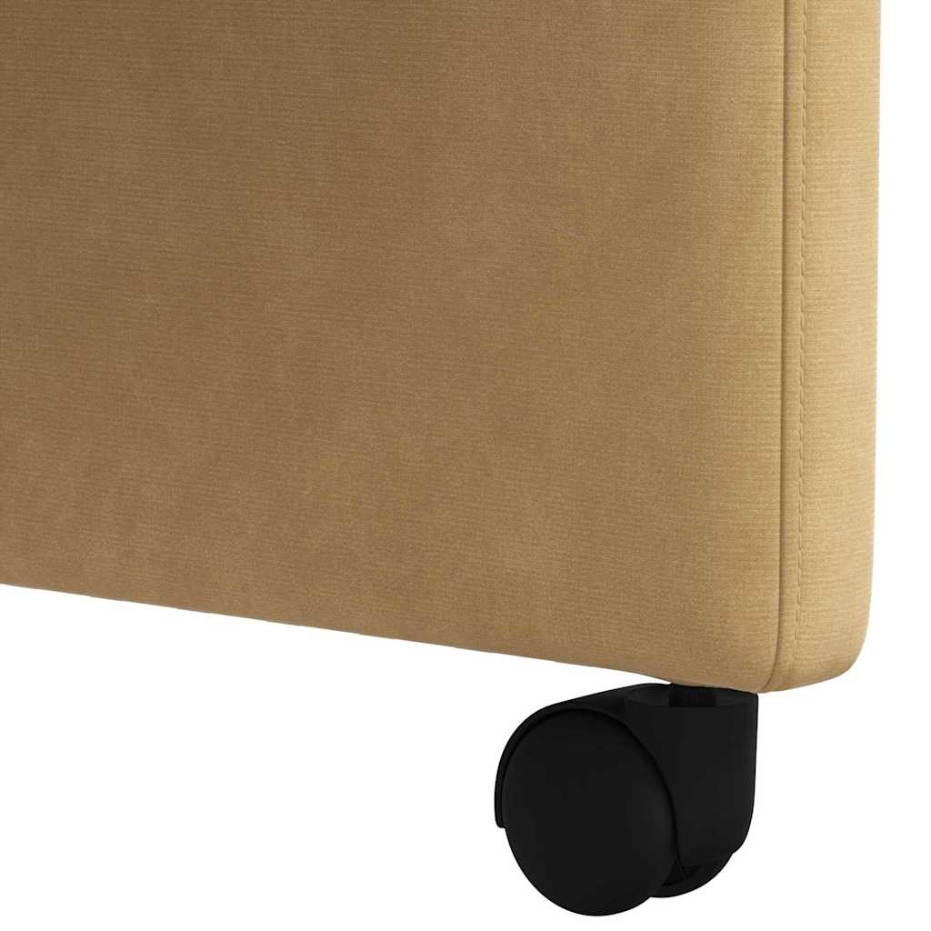 Chaises de Salle à Manger avec Roues 2 pcs Marron Velours - XIOS