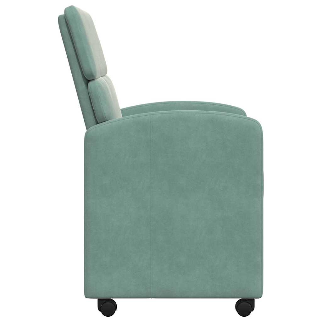 Chaises de Salle à Manger avec Roues 2 pcs Vert marin Velours - XIOS