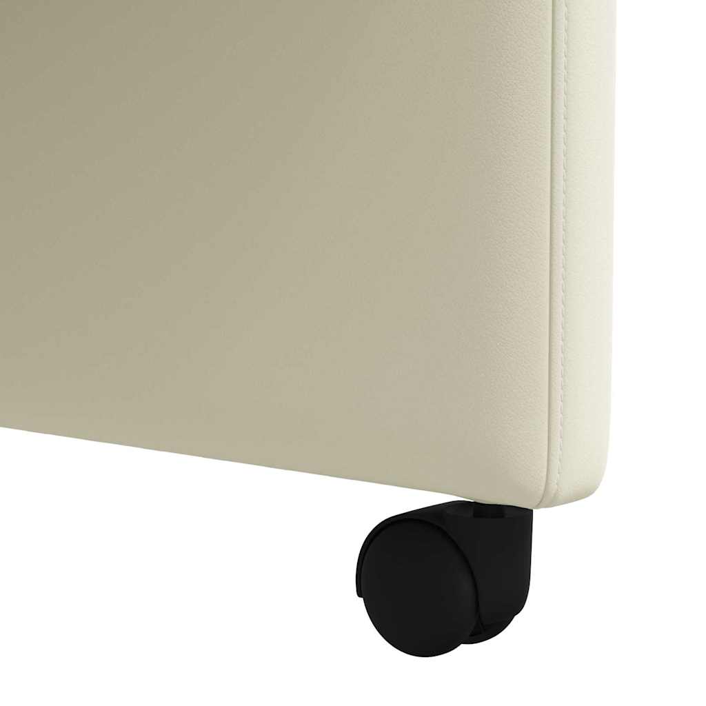Chaises de Salle à Manger avec Roues avec des roues 2 pcs Crème - XIOS