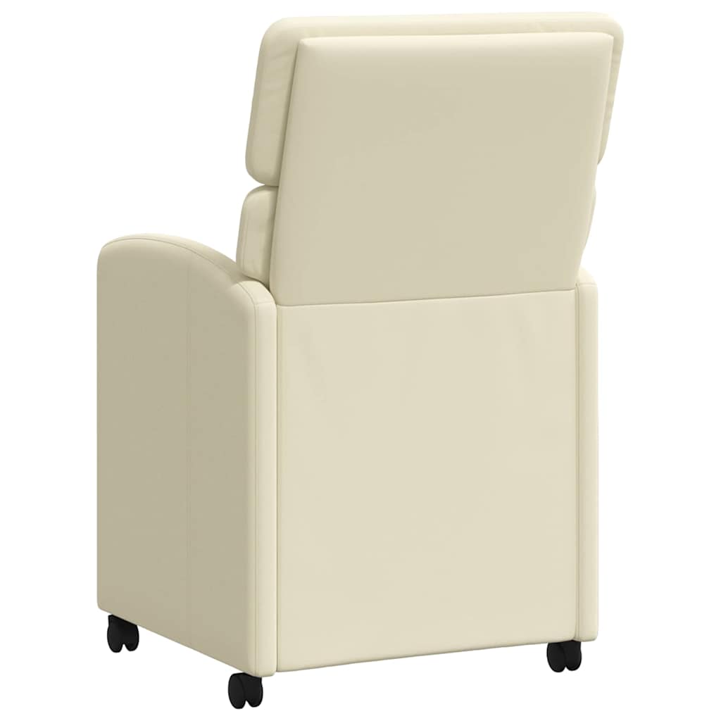 Chaises de Salle à Manger avec Roues avec des roues 2 pcs Crème - XIOS