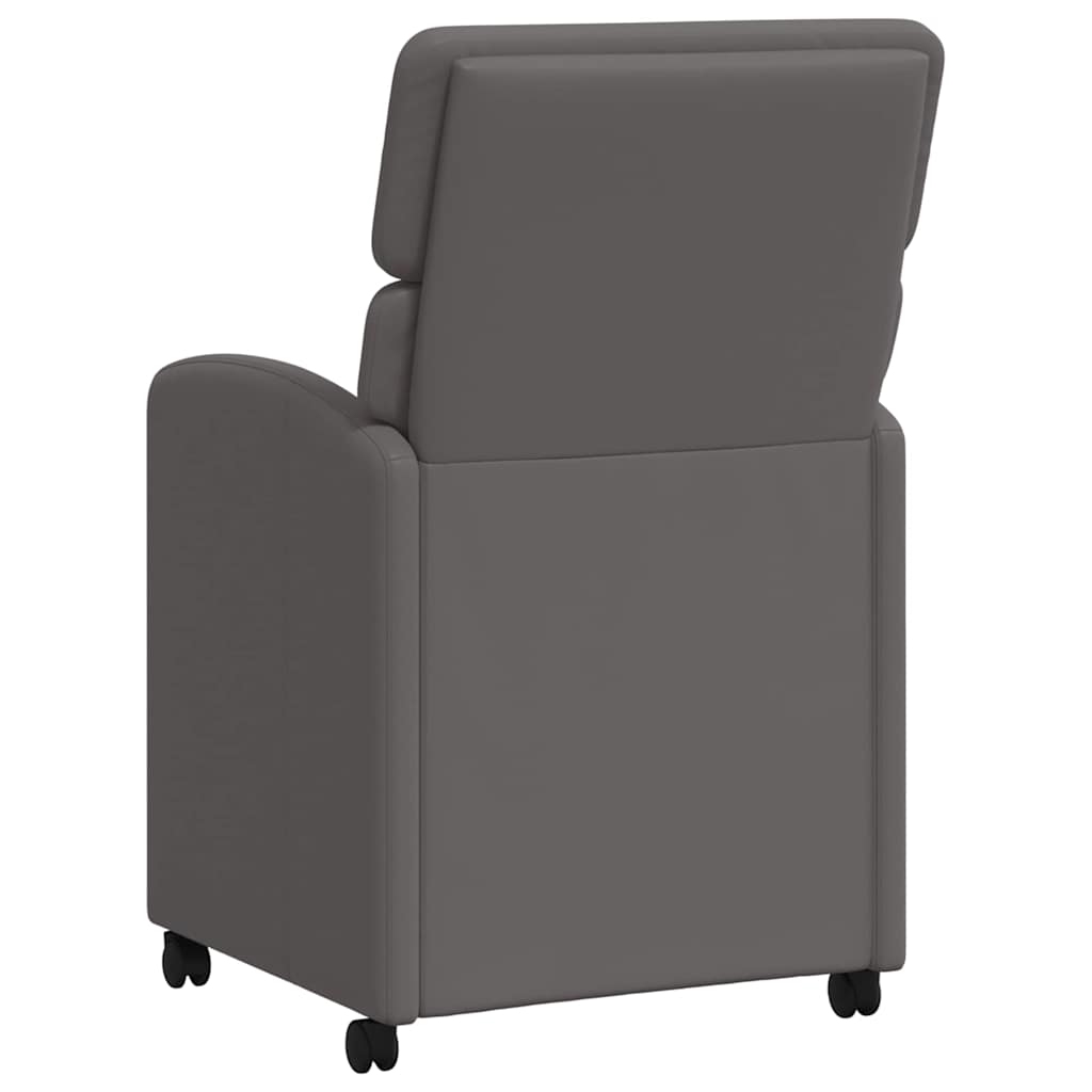 Chaises de Salle à Manger avec Roues 2 pcs Gris 58 x 65 x 98 cm - XIOS