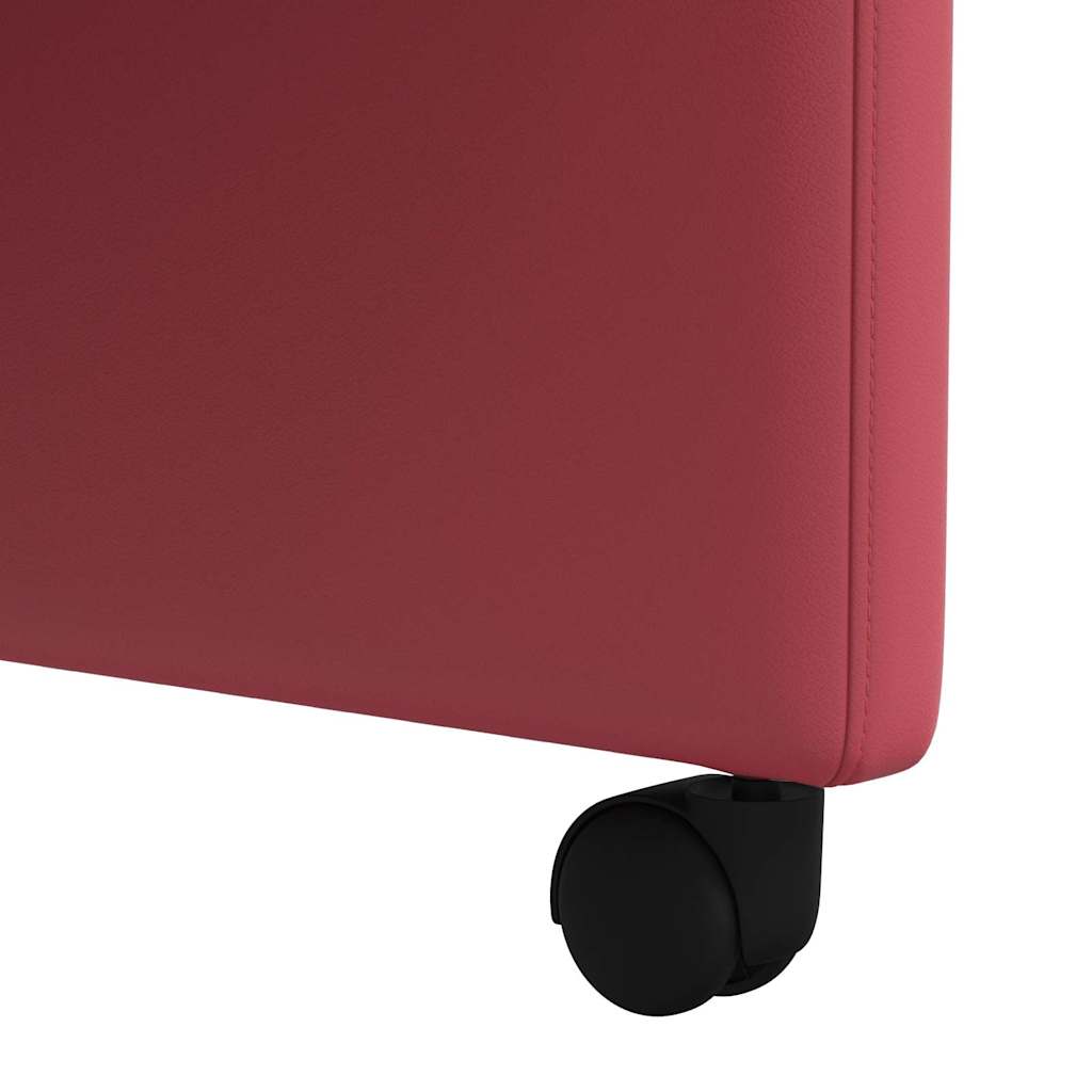 Chaises de Salle à Manger avec Roues 2 pcs Rouge bordeaux - XIOS