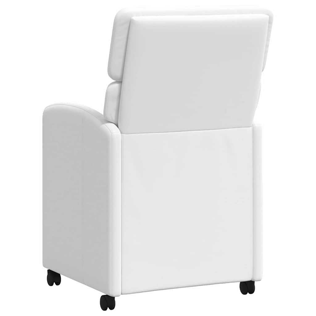 Chaises de Salle à Manger avec Roues avec des roues 2 pcs Blanc - XIOS