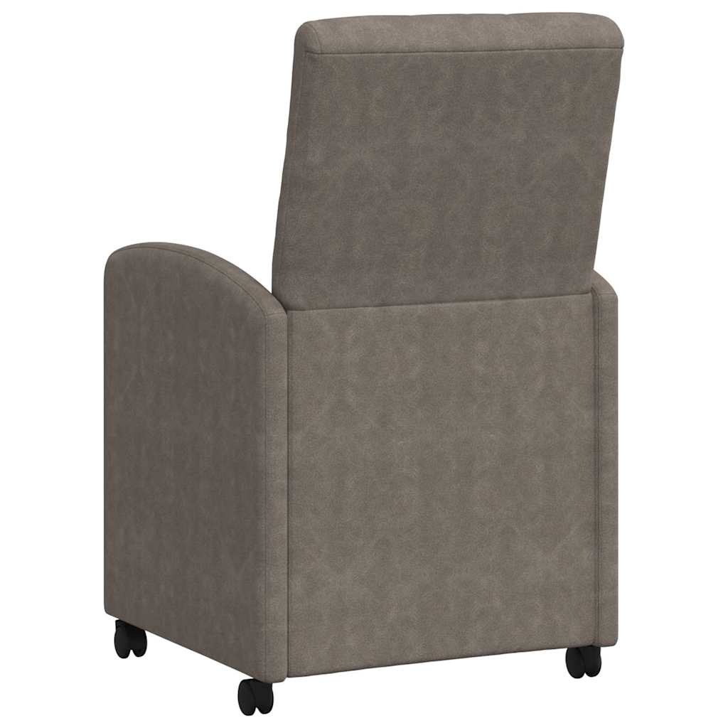 Chaises de Salle à Manger avec Roues 2 pcs Gris 58 x 67 x 97 cm - XIOS