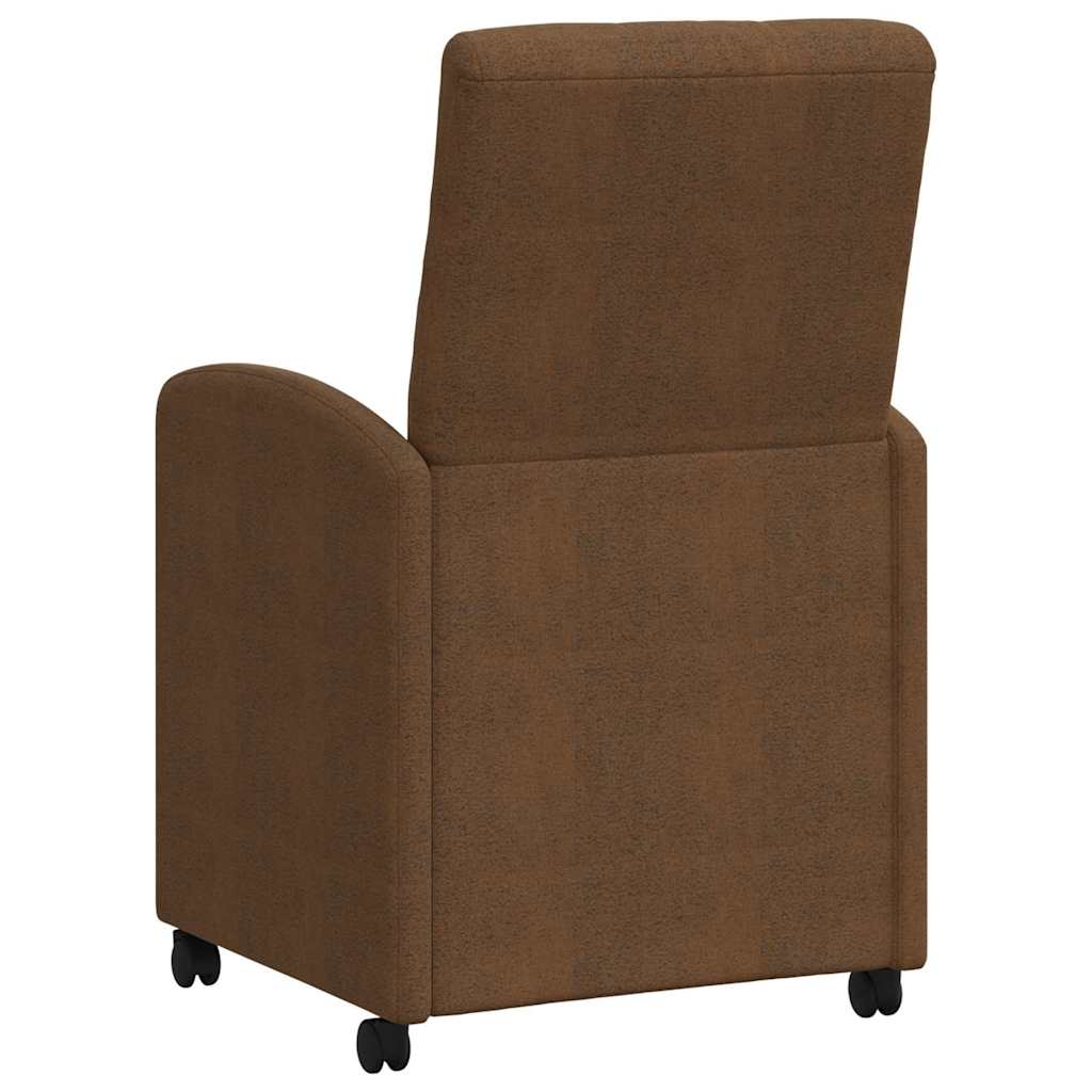 Chaises de Salle à Manger avec Roues 2 pcs Marron - XIOS