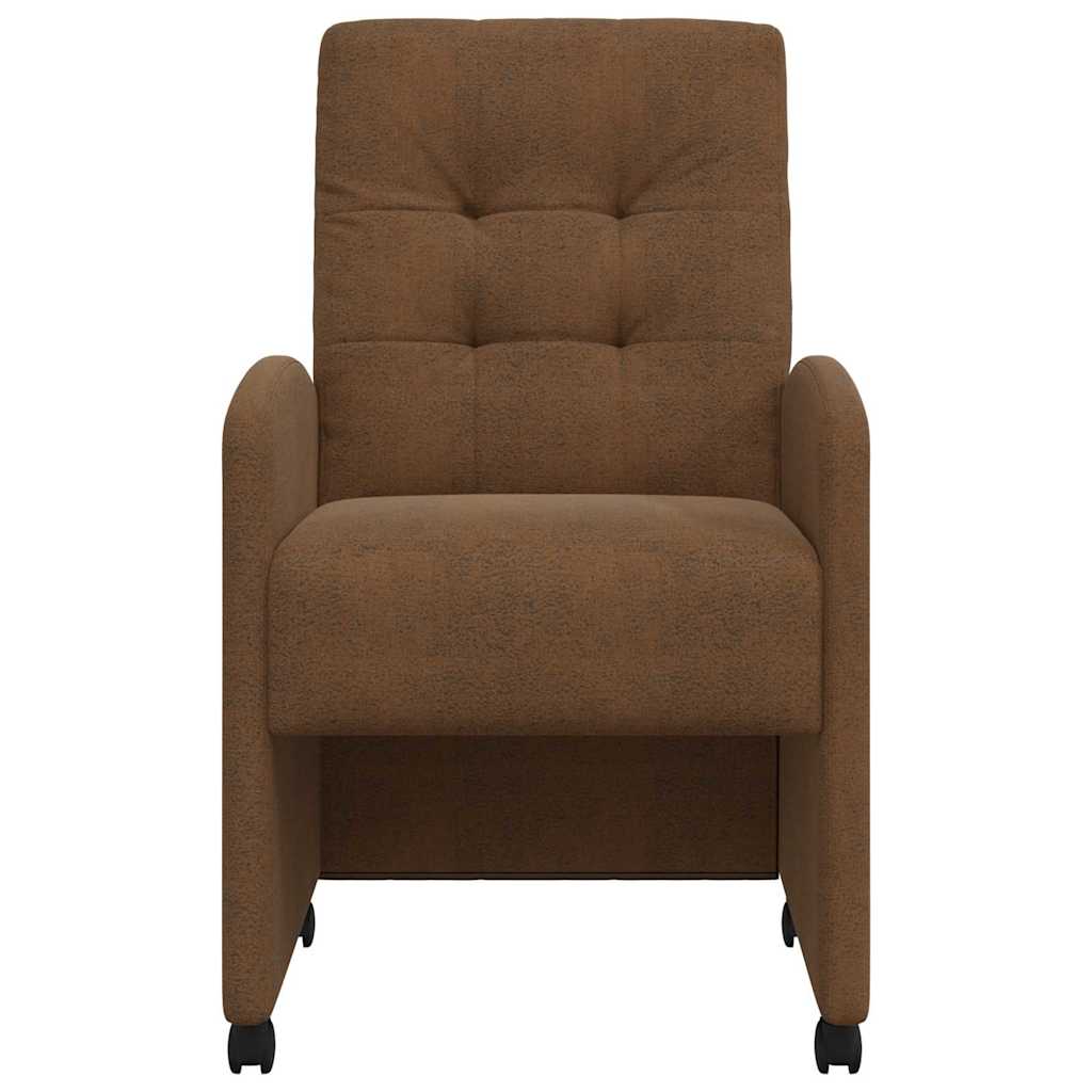 Chaises de Salle à Manger avec Roues 2 pcs Marron - XIOS