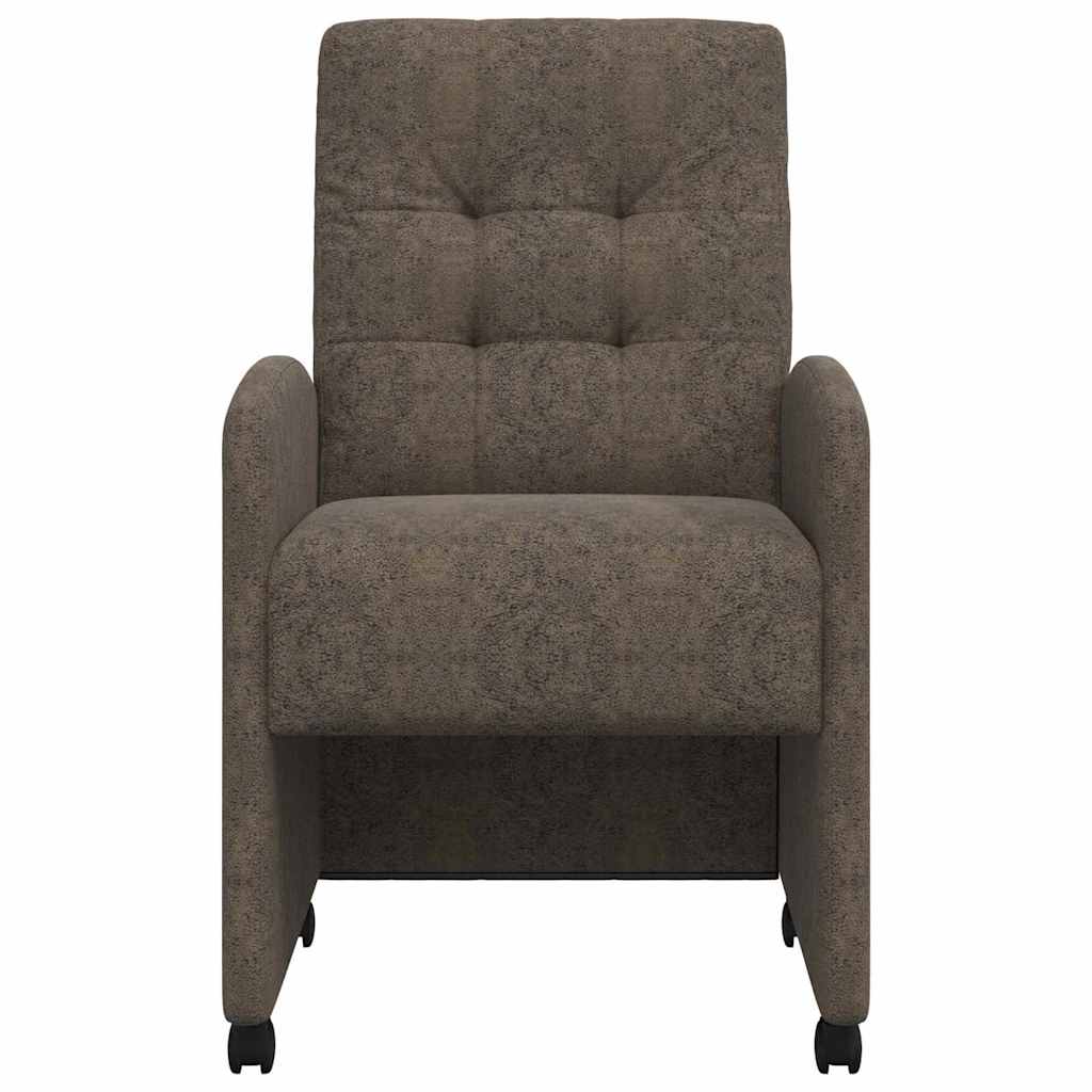 Chaises de Salle à Manger avec Roues 2 pcs Gris foncé - XIOS