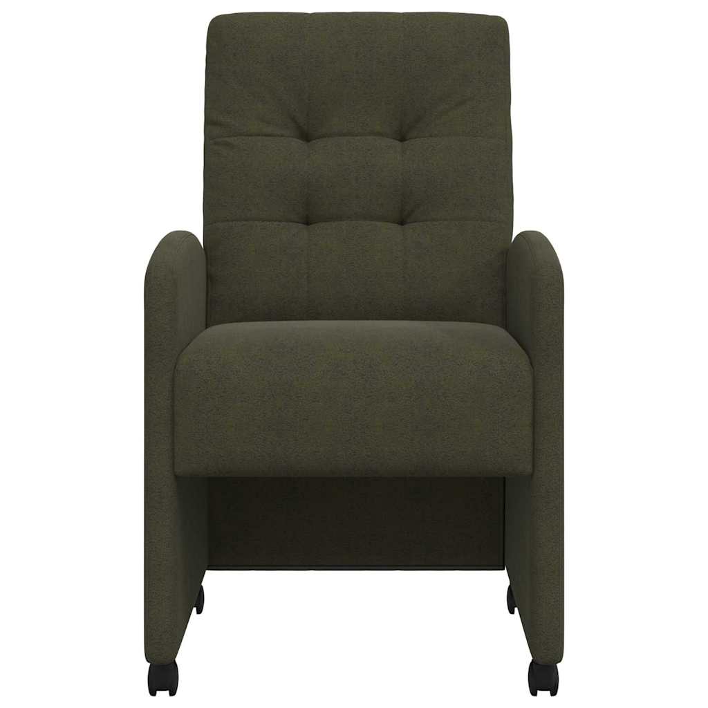 Chaises de Salle à Manger avec Roues 2 pcs Vert armée - XIOS