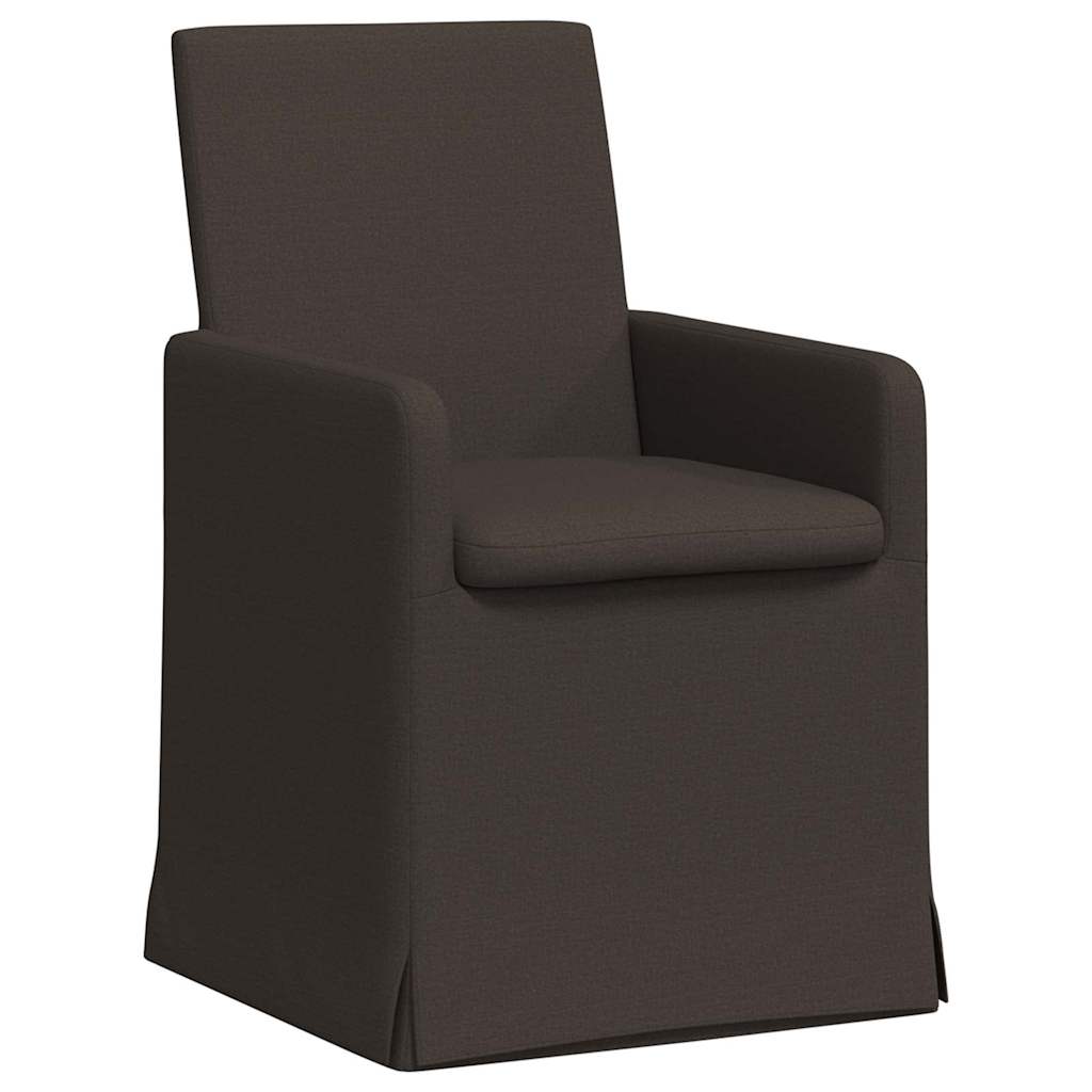 Chaises de salle à manger 2 pcs Gris foncé 57 x 67 x 95 cm Lin - XIOS