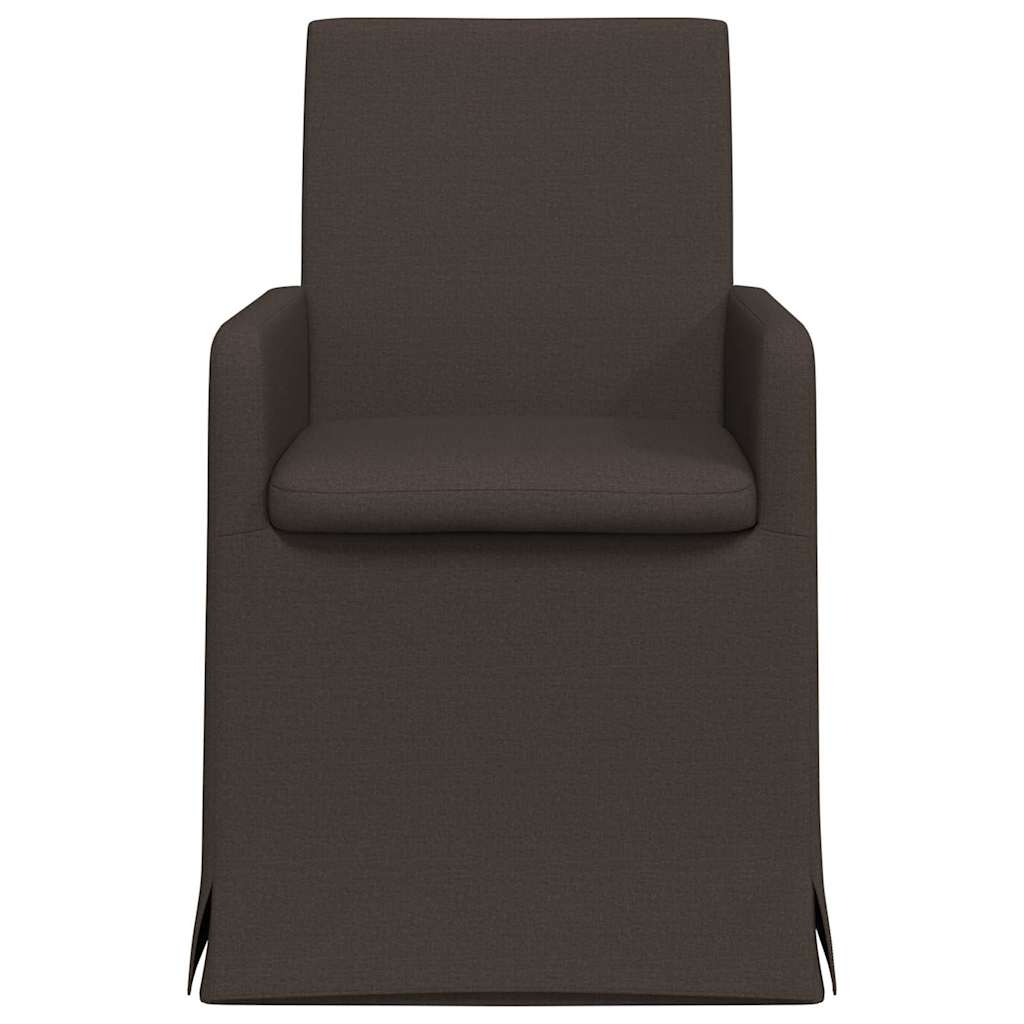 Chaises de salle à manger 2 pcs Gris foncé 57 x 67 x 95 cm Lin - XIOS