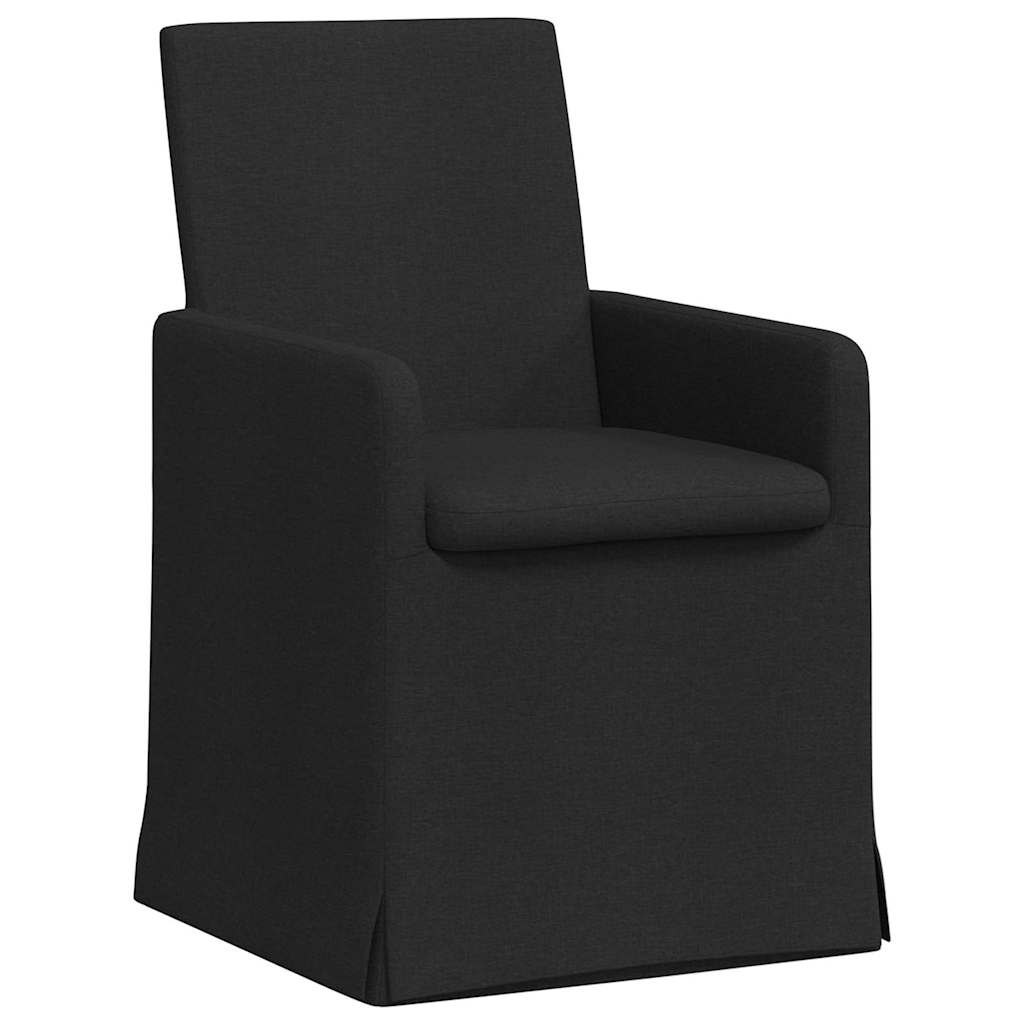 Chaises de salle à manger 2 pcs Noir 57 x 67 x 95 cm tissu - XIOS