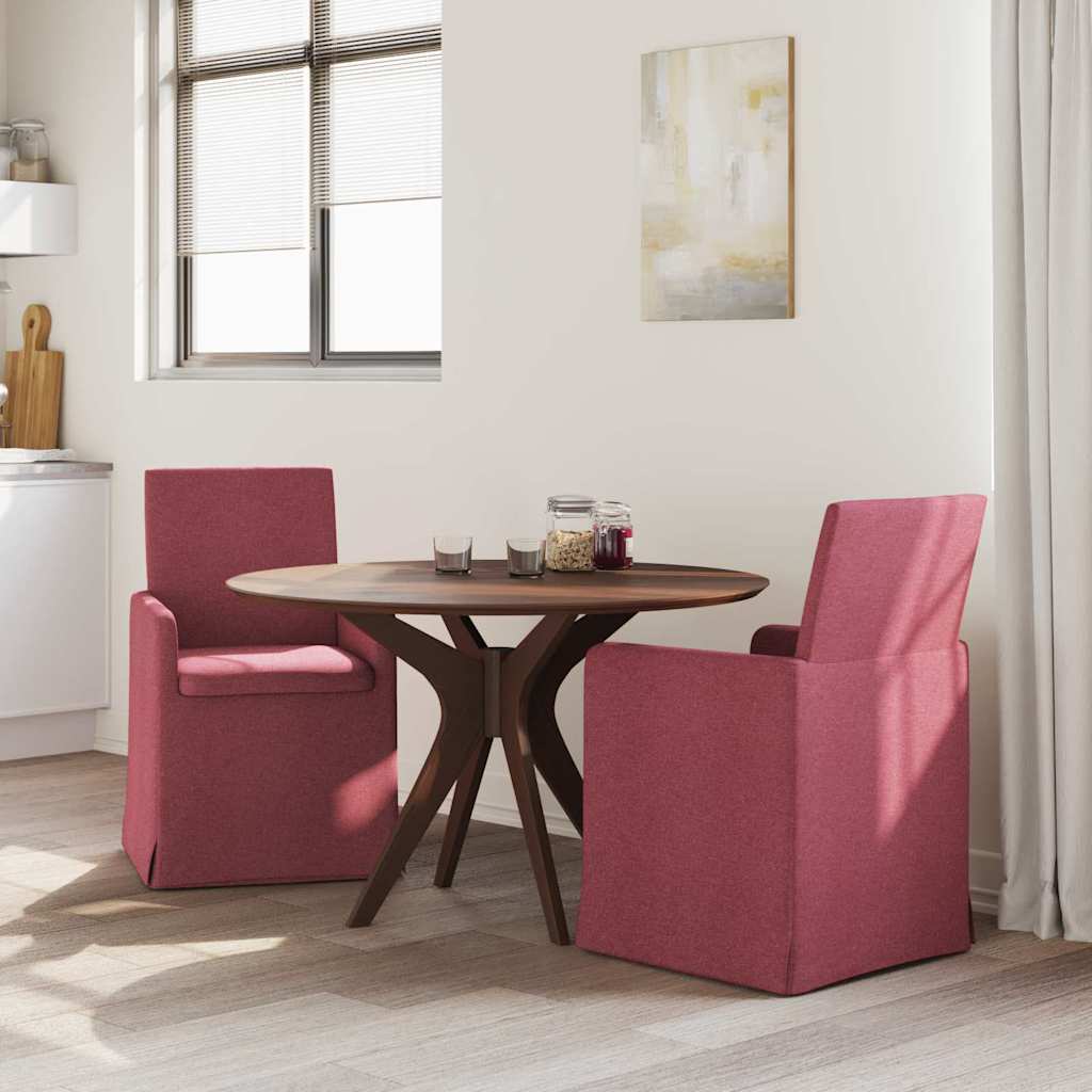 Chaises de salle à manger 2 pcs Bordeaux 57 x 67 x 95 cm tissu - XIOS